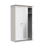 Sussex 3 Door Wardrobe – Ash White with Mirror - Pendle Village Furniture