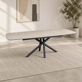 Sydney Travertine Ceramic Extending Dining Table 160–240cm