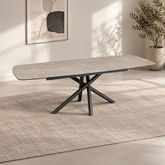 Sydney Warm Mocha Ceramic Extending Dining Table 160–240cm