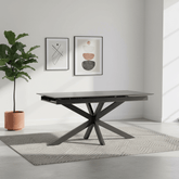 Riley Graphite Sintered Stone Extending Dining Table