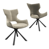 Tripoli Mink Fabric Dining Chairs - Set of 4 - Pendle Village Furniture