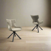 Tripoli Mink Fabric Dining Chairs - Set of 4 - Pendle Village Furniture
