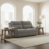 Travis Grey Fabric 3 Seater Power Recliner Sofa with USB Ports - Pendle Village Furniture