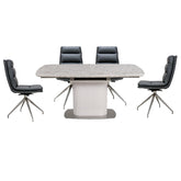Tamworth Rectangular Extending Dining Table with Nobel Swivel Dining Chairs
