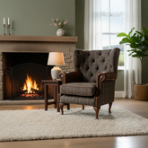 Oswald & Pablo round Wing luxurious Chair