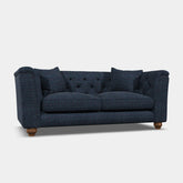 Wood Bros Thetford Chesterfield Sofa - Herringbone Check Fabric - Pendle Village Furniture