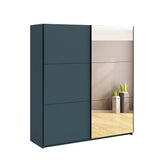 Thorvik Graphite Decor Sliding Door Wardrobe with Mirror - Pendle Village Furniture