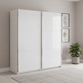 Thorvik White Decor Sliding Door Wardrobe