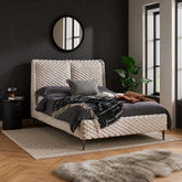 Bold luxury bed with statement design aesthetic.