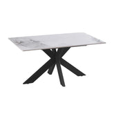 Oslo 1.6M White Ceramic Top Dining Table - Pendle Village Furniture