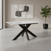 Oslo 1.6M White Ceramic Top Dining Table