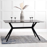 Tony 1500cm Black Sintered Stone Dining Table - Pendle Village Furniture