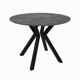 Toronto 110cm Grey Ceramic Round Dining Table - Pendle Village Furniture