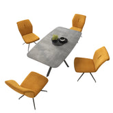Toronto 160 - 200cm Grey Ceramic Duro Top Extending Dining Table with Marcela Chairs - Pendle Village Furniture
