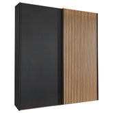 Tulsa 2 Door Black Sliding Door Wardrobe - Pendle Village Furniture