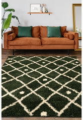 Subtle nomadic-inspired pattern rug with modern design.