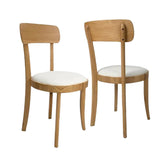 Vernon Natural Oak Set of 4 Dining Chairs - Pendle Village Furniture
