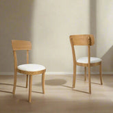 Vernon Natural Oak Set of 4 Dining Chairs - Pendle Village Furniture