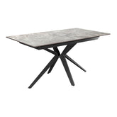 Lina 160 - 200cm Grey Gloss Ceramic Extending Dining Table - Pendle Village Furniture