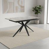 Lina 160-200cm Grey Gloss Ceramic Extending Dining Table