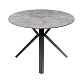 Lina 120cm Grey Gloss Ceramic Round Dining Table - Pendle Village Furniture