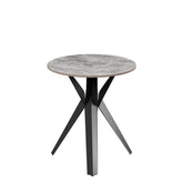 Lina Grey Gloss Ceramic Side Table - Pendle Village Furniture