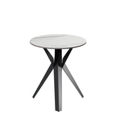 Lina White Gloss Ceramic Side Table - Pendle Village Furniture