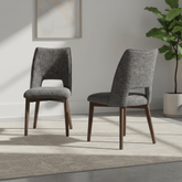 Valley Dark Grey Fabric Dining Chairs - Set of 4, 6 or 8
