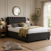 High quality polyester fabric upholstery with smooth finish.