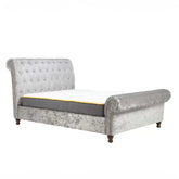 Venice Grey Velvet Upholstered Kingsize Bed - Pendle Village Furniture