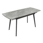 Vera 120 - 180cm Matte Grey Ceramic Pull - out Extending Dining Table - Pendle Village Furniture