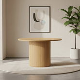 Vernon 1.2M Natural Oak Round Dining Table