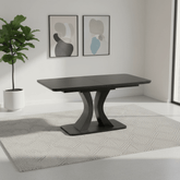 Delta 160-200cm Extendable Charcoal Dining Table