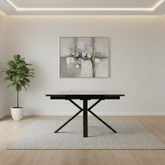 Vida Small Grey 1.2M Gloss Grey Ceramic Top Extending Dining Table