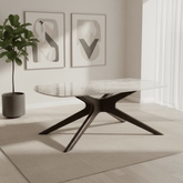 Aura Brown and White Sintered Stone Top Coffee Table