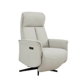 Vincenzo Stone Leather Swivel Power Recliner Chair - Pendle Village Furniture