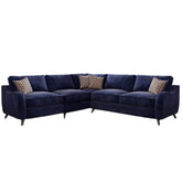 Viva Navy Blue Fabric 2 Corner 2 Sofa - Pendle Village Furniture