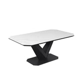 Merlin Matte White Ceramic Coffee Table - Pendle Village Furniture