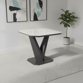 Merlin Matte White Ceramic Side Table