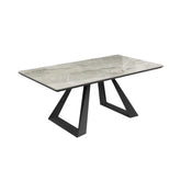 Vortex High Gloss Light Grey Ceramic Coffee Table - Pendle Village Furniture