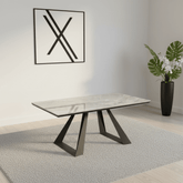 Vortex High Gloss Light Grey Ceramic Coffee Table