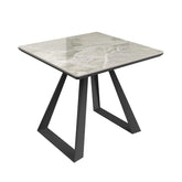 Vortex High Gloss Grey Ceramic Side Table - Pendle Village Furniture