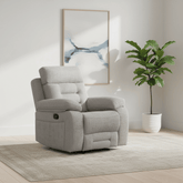 Wakefield Grey Fabric Manual Recliner Armchair