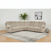 Wakefield Latte Fabric Modular Corner Recliner Sofa