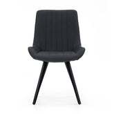 Walker Set of 4 Dark Blue Faux Leather Dining Chairs - Pendle Village Furniture