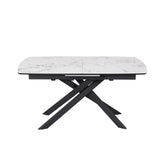 Warrior White Ceramic Extending Dining Table - Pendle Village Furniture