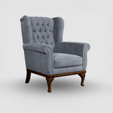 WoodBros Watton Chester Style Arm Chair with Wooden Legs - Pendle Village Furniture