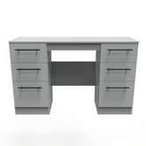 Beverley Dusk Grey Double Pedestal Dressing Table - Pendle Village Furniture