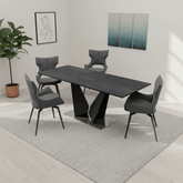 Westin Graphite Ceramic Extending Dining Table With 6 Chairs