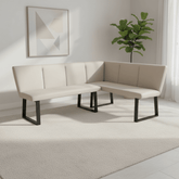 Westley Stone Faux Leather Corner Dining Bench